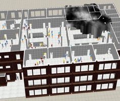 Curso de simulação de evacuação do prédio